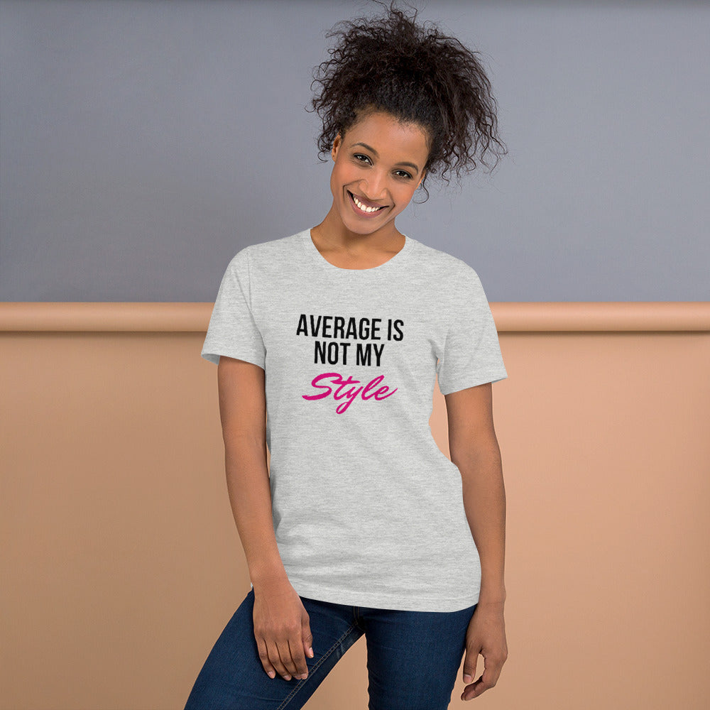 Average Is Not My Style (Cursive) Short-Sleeve Unisex T  display picture 1
