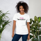 Perfectly Imperfect Short-Sleeve Unisex T-Shirt (White/Grey)