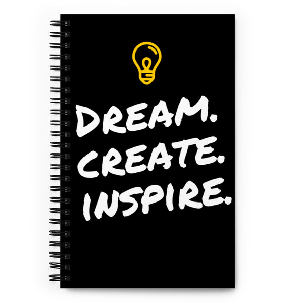 Dream. Create. Inspire. Spiral Notebook (DOTTED PAGES)